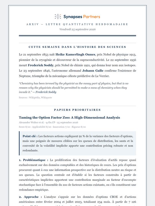 Quantitative finance — preview